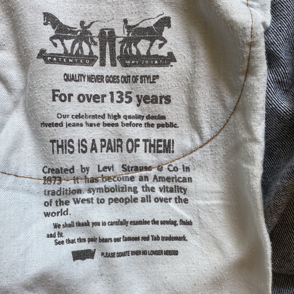 Men’s LEVI’S 505 Dark Denim Jeans 36 36x32 levi Strauss - Picture 5 of 9